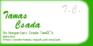 tamas csada business card